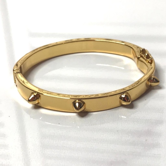 CC Skye Gold Plated Mini Spike Bangle Bracelet - Picture 2 of 5